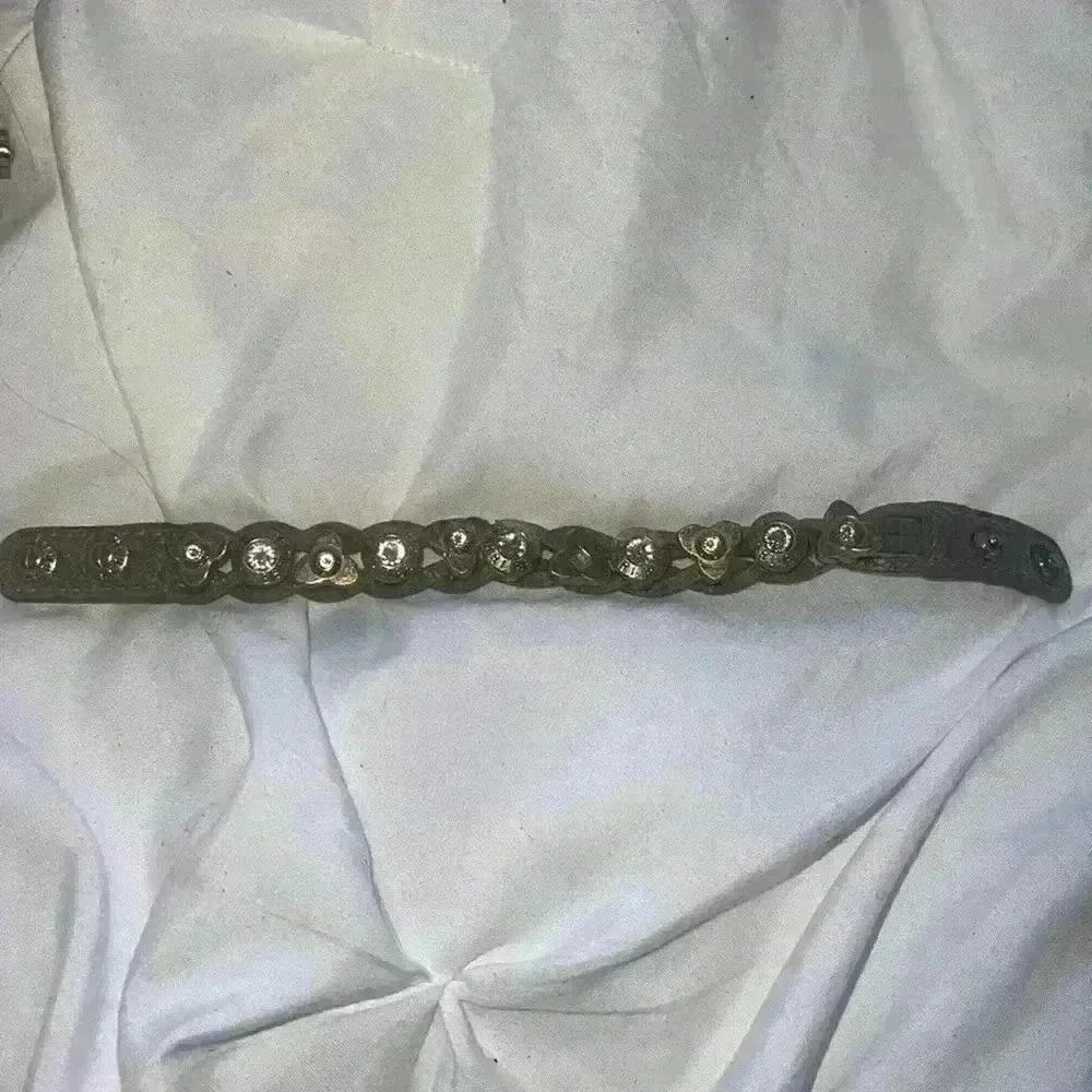 Henri Bendel Swarovski Chrystal Rhinestone and Leather Bracelet